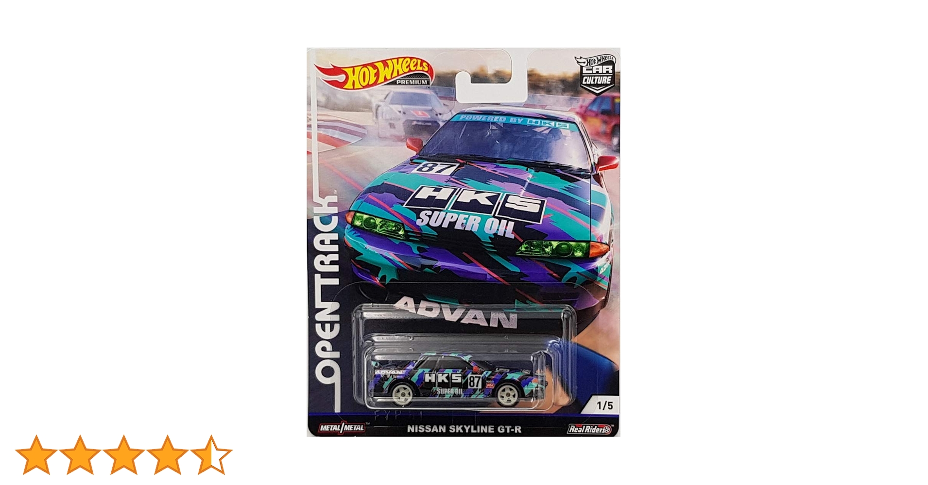 Hot Wheels car Culture Premium, Open Track Nissan Skyline GT-R 1/5